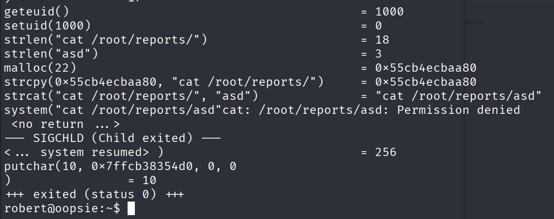 ltrace the /usr/bin/bugtracker