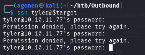 failed connect to ssh