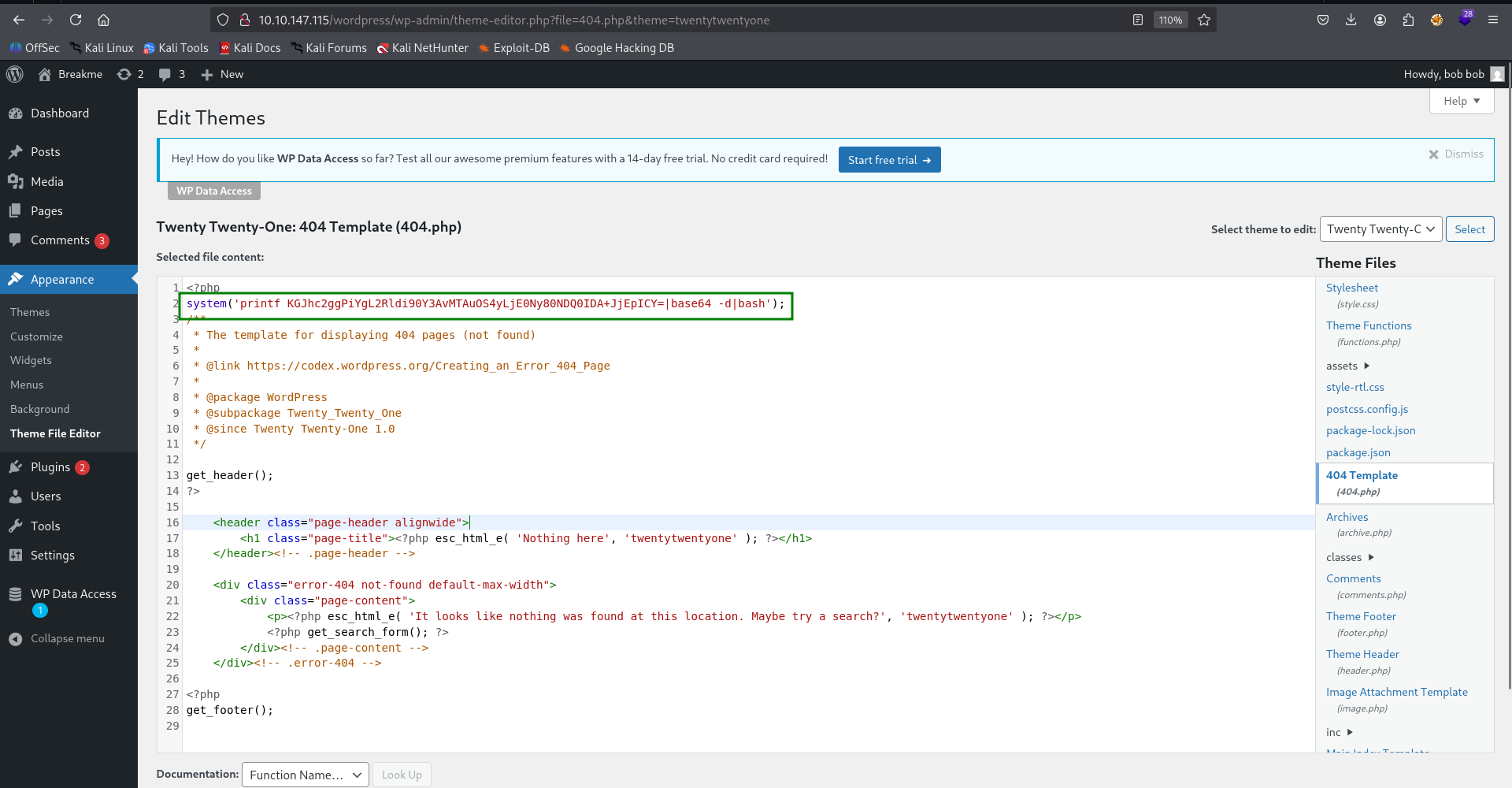 adding reverse shell