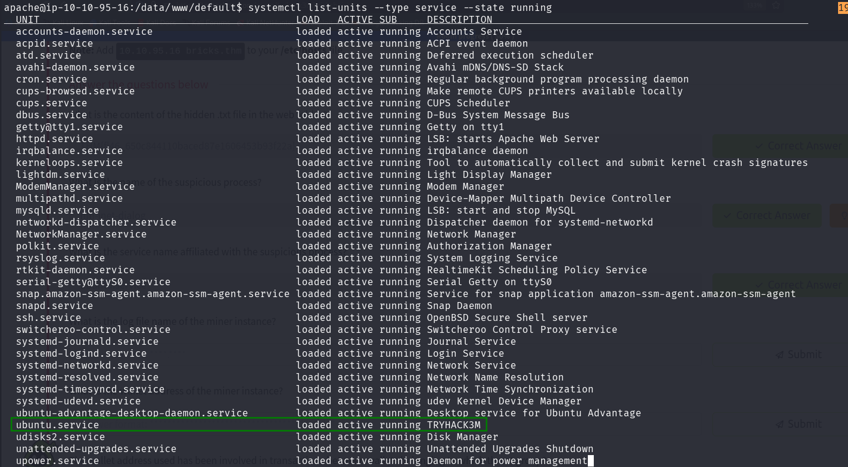 find suspicious service