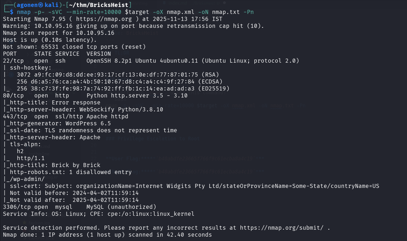 nmap results