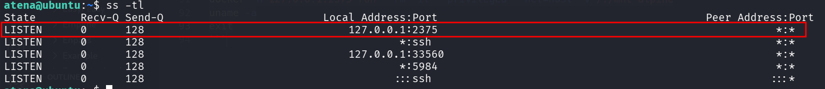 ss -tl