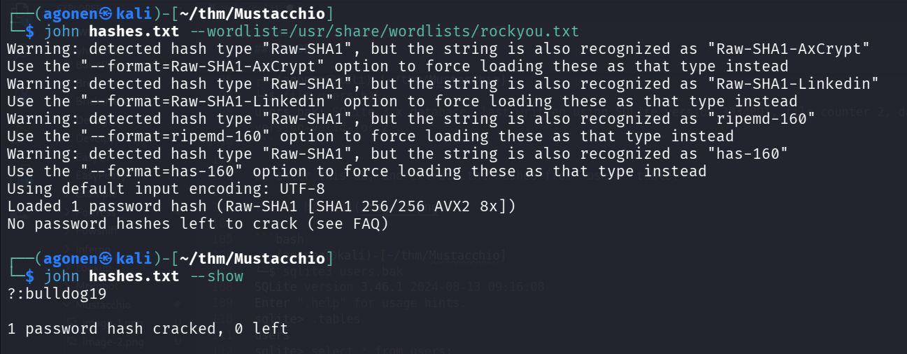 john crack admin hash