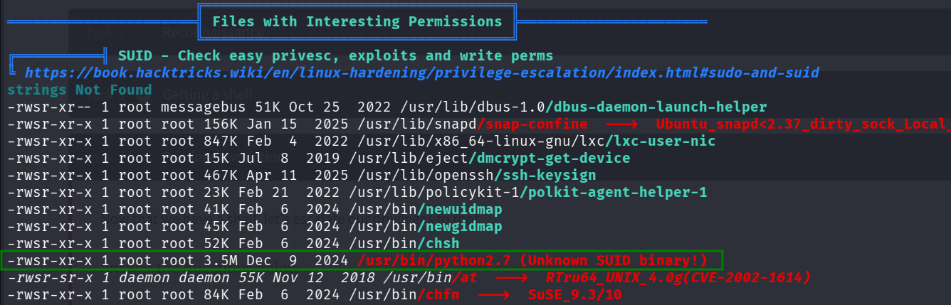 find unknown SUID binary