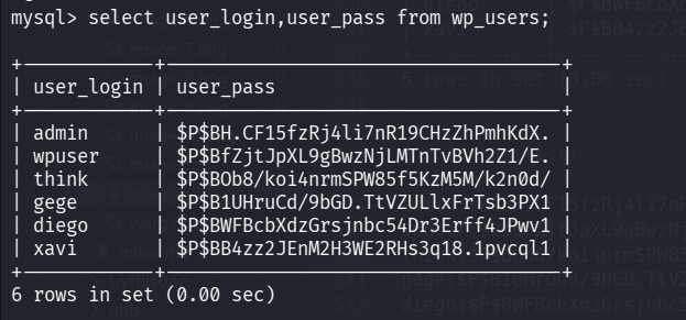 get users and passwords