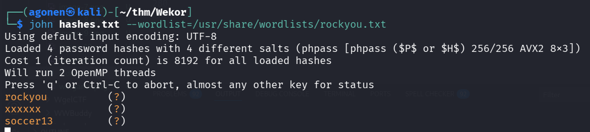 crack hashes